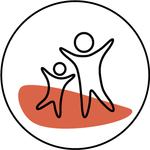 Icône du service centre de jour en fond blanc