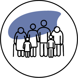 Icône du service intervenante famille en fond blanc